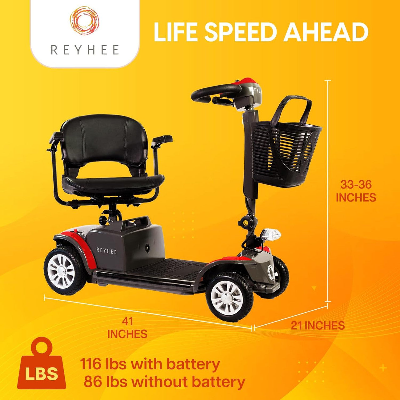 Reyhee Cruiser Electric Mobility Scooter