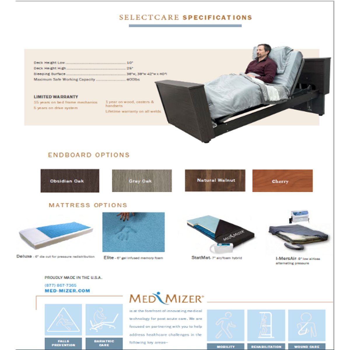 Med-Mizer SelectCare Homecare Bed Deluxe