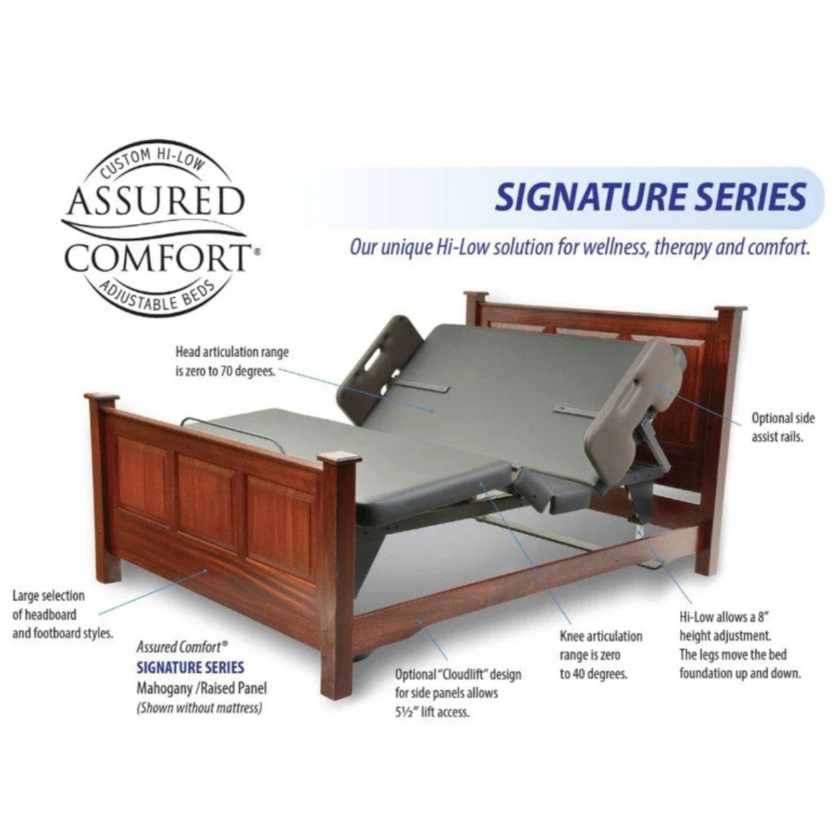 Signature Series Hi-Low Adjustable Bed