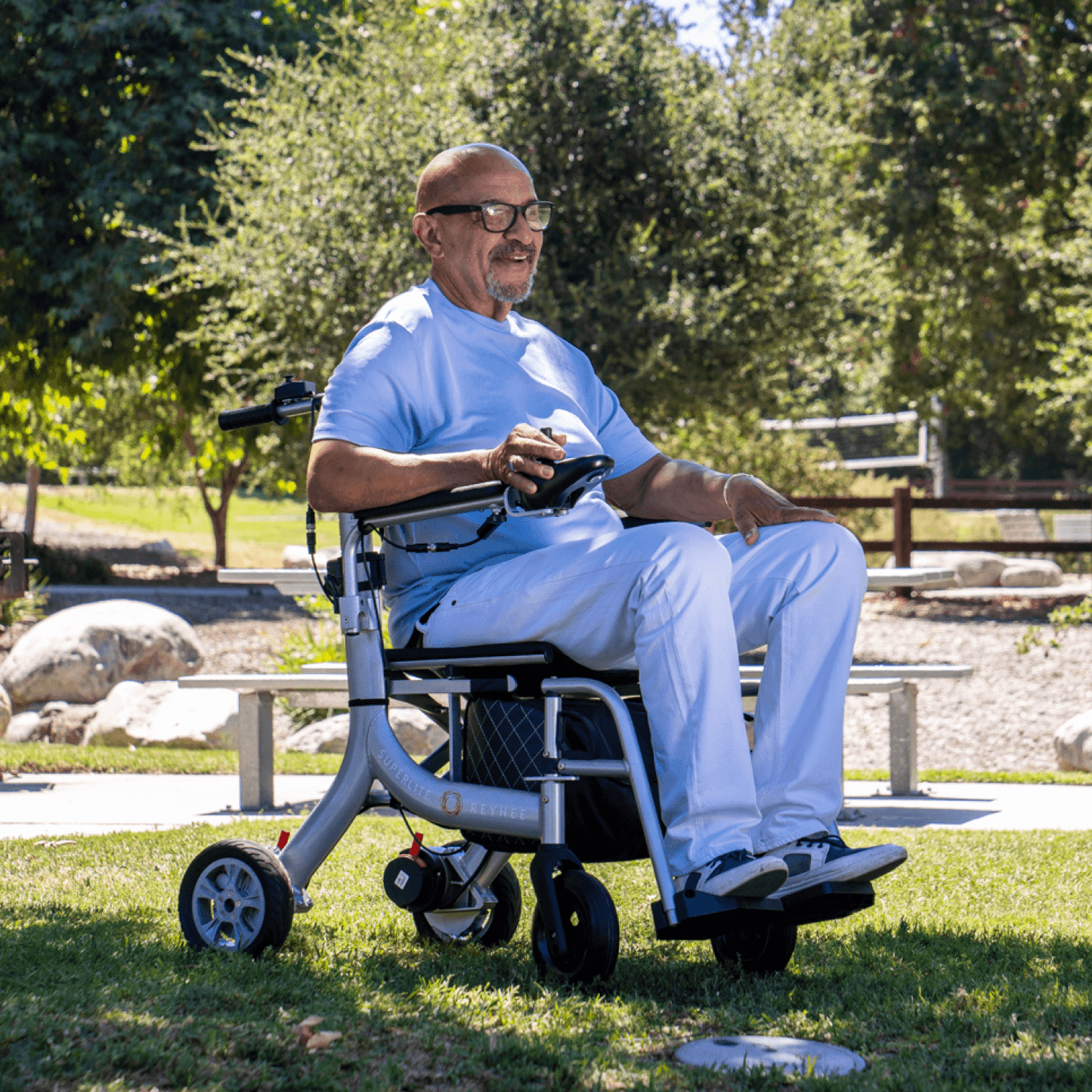 Reyhee Superlite 3-in-1 Electric Foldable Wheelchair