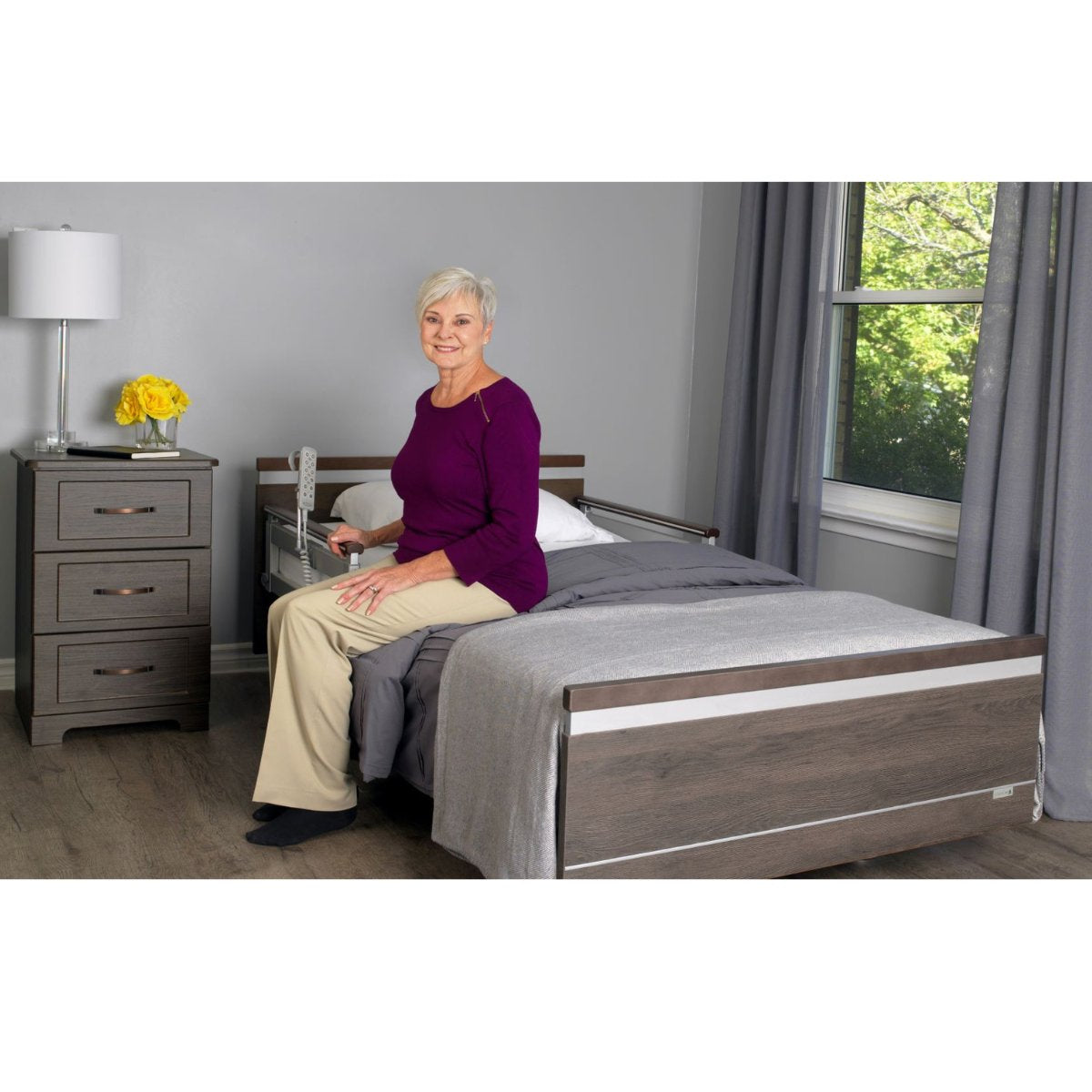 AURA™ Premium Home Hospital Bed – Ultra Low, Fully Adjustable