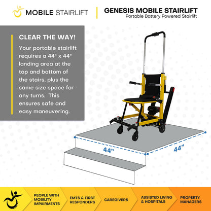 Genesis Mobile Stairlift – Battery Powered for Safe Stair Transfers