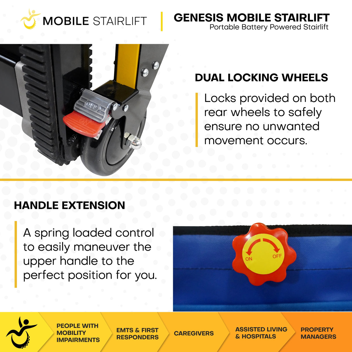 Genesis Mobile Stairlift – Battery Powered for Safe Stair Transfers