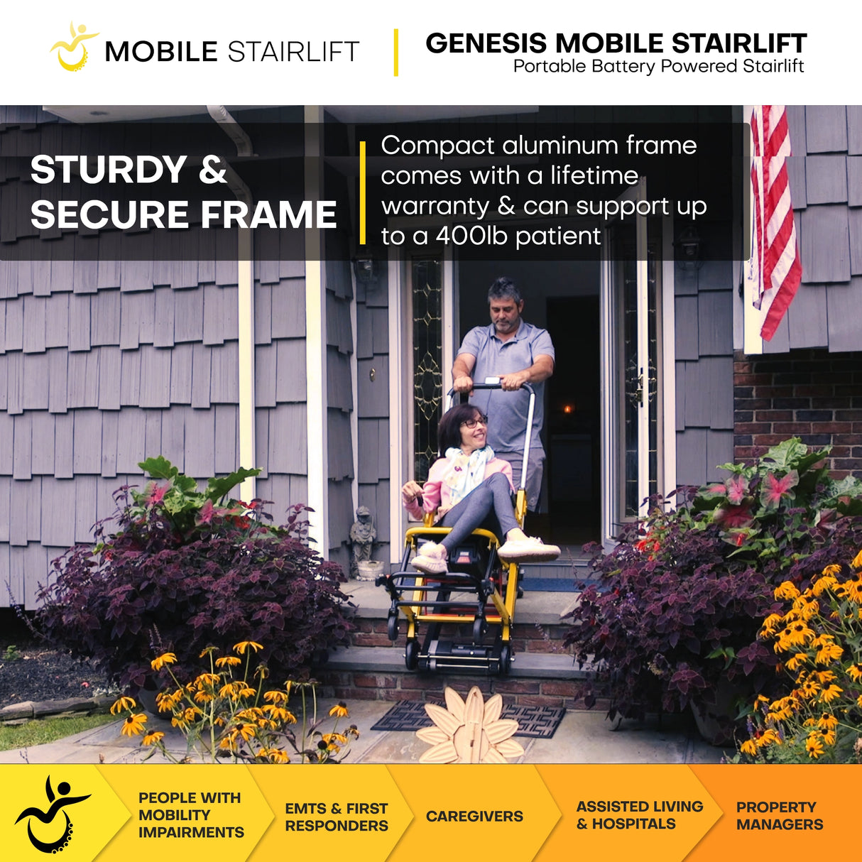 Genesis Mobile Stairlift – Battery Powered for Safe Stair Transfers