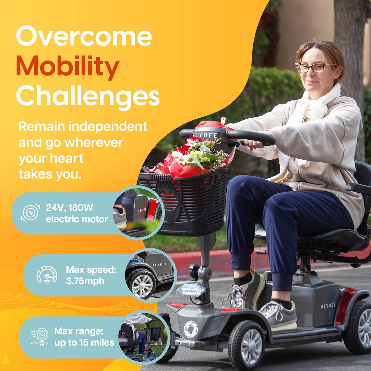 Reyhee Cruiser Electric Mobility Scooter