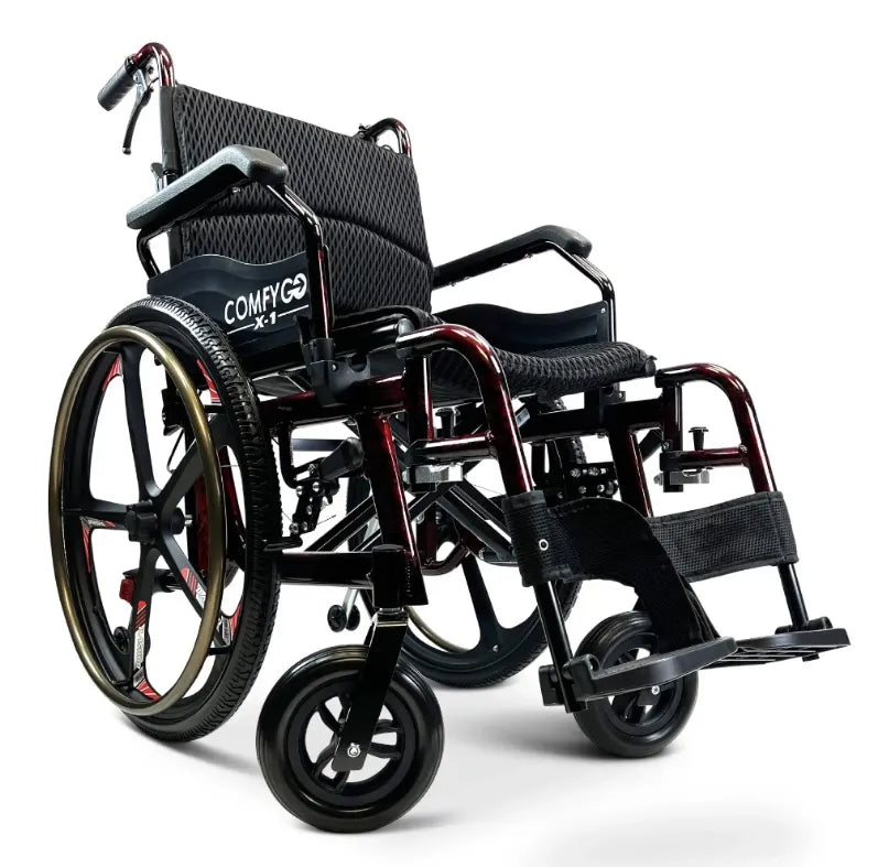 X-1 ComfyGO Lightweight Manual Wheelchair With Quick Detach Wheels